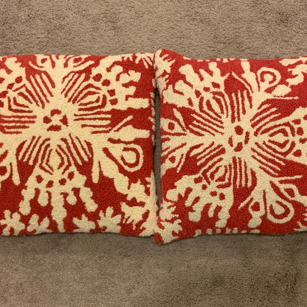 Crate and Barrel Snowflake Pillow Covers